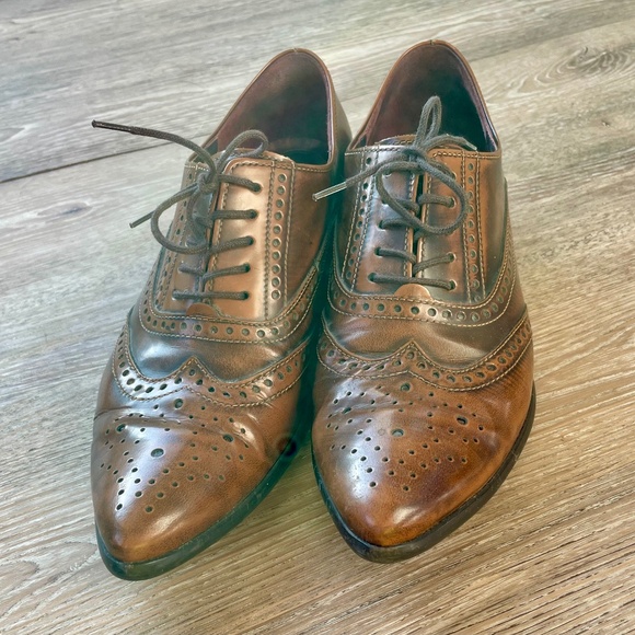 Brown Leather Gabor Dress Shoes, Made in Germany, Size 6.5 - Picture 2 of 5